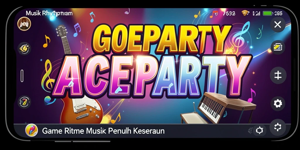 Tampilan antarmuka ACEPARTY yang menarik dan dinamis.