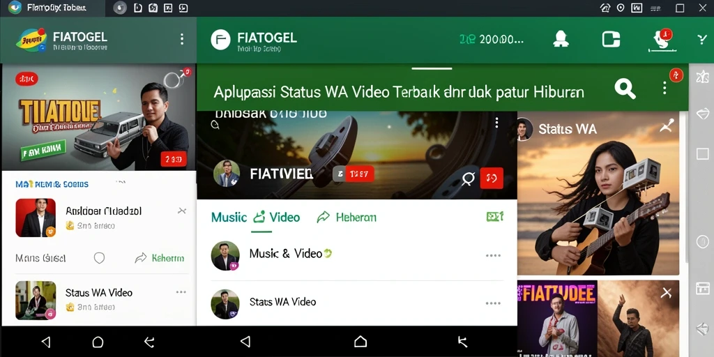 Tampilan antarmuka <strong>FIATOGEL</strong> yang sederhana dan intuitif untuk Status WA Video.