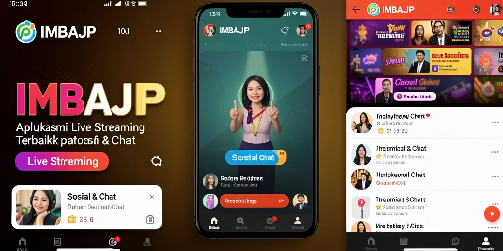 Tampilan antarmuka IMBAJP dengan fitur Live Streaming yang intuitif.