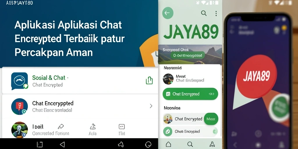 Antarmuka pengguna JAYA89 yang menampilkan fungsi Chat Encrypted.