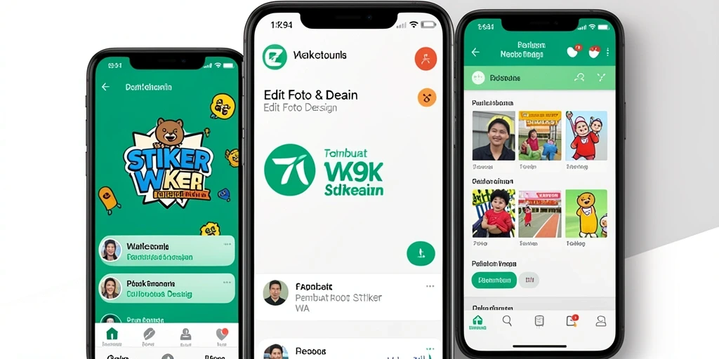 Antarmuka PK95 menampilkan alat dan fitur Pembuat Stiker WA yang mudah digunakan.