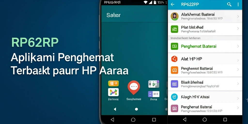 Tampilan antarmuka aplikasi RP62RP untuk penghematan baterai.