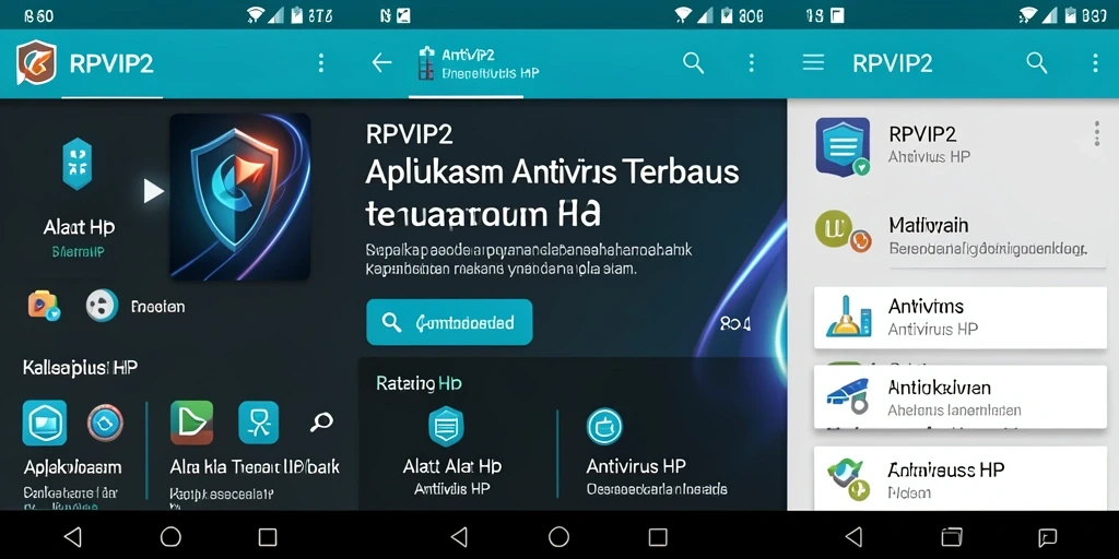 Antarmuka RPVIP2 menampilkan fitur pemindaian antivirus yang jelas dan intuitif.