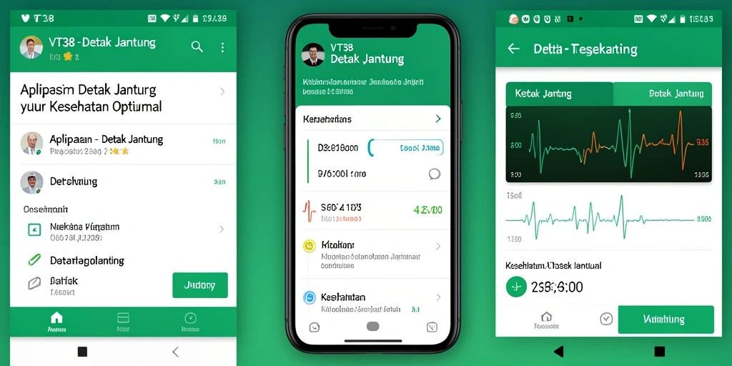 Tampilan antarmuka aplikasi Detak Jantung VT38 yang informatif.